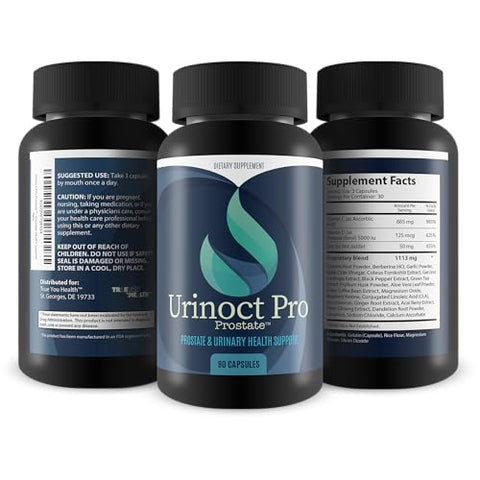 True You Health - Urinoct Pro Prostate – Suporte para Saúde Urinária e Redução da Micção Frequente – Fórmula Avançada para Homens – Marca Urinoct Pro
