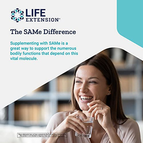Same 400 mg – Suporte ao Humor e Saúde do Fígado com S-Adenosil-Metionina Revestida Entérica - Life Extension