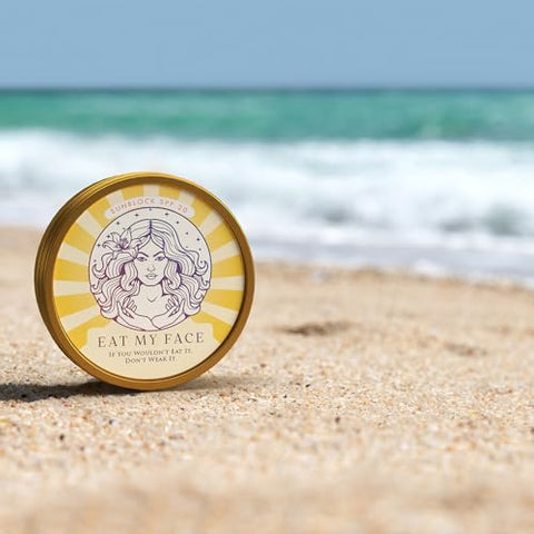 Eat My Face - Protetor Solar Natural – Tallow de Pasto com FPS 20, Óxido de Zinco Não-Nano, Amigo dos Recifes – Hidratante de Shea