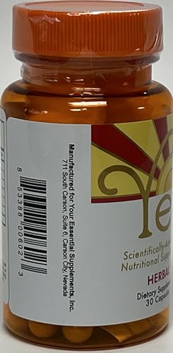 ULTIMATE EFAs - YES Organic ESSIAC Cápsulas Herbais – Mistura Sinérgica de Ervas Premium para Saúde Holística e Bem-Estar Completo – 30 Cápsulas – 1 Mês de Suprimento