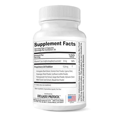 The Delgado Protocol for Health - Liv D-Tox – 60 Cápsulas – Suporte para Desintoxicação e Limpeza do Fígado com Extrato de Raiz de Cúrcuma, Cardo Mariano e Aspargo