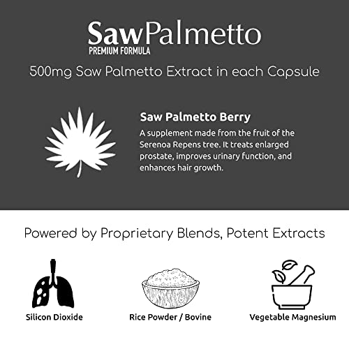 Afterave Essentials - Saw Palmetto Premium: Saúde do Couro Cabeludo para Crescimento Capilar Ótimo, Fortalecimento dos Folículos, Proteção contra Queda de Cabelo, Saúde da Próstata e do Trato Urinário e Suporte Imunológico Masculino Geral