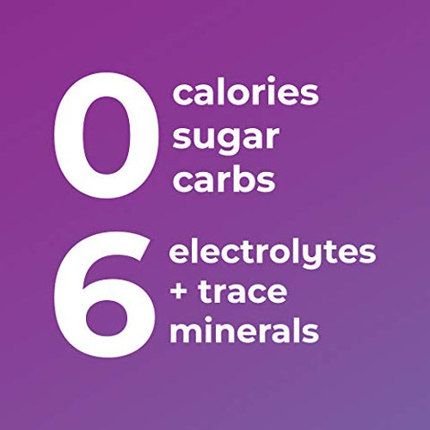 Pó Hidratante de Eletrólitos, Uva, 20 Unidades, Sem Açúcar, Sem Carboidratos, Sem Calorias, Keto, Sem Glúten, Não-OGM, Vegano - Ultima Replenisher
