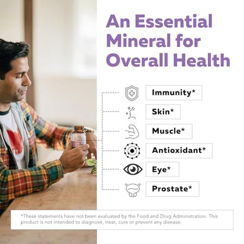 Triquetra Health - Zinco Orgânico 25 mg | Suplemento de Zinco de Alimentos Integrais | Extraído de Frutas Orgânicas, Zinco Verdadeiramente Elemental – Extraído em Água, Vegano, Livre de GMO – Mineral Essencial, Antioxidante, Imunidade