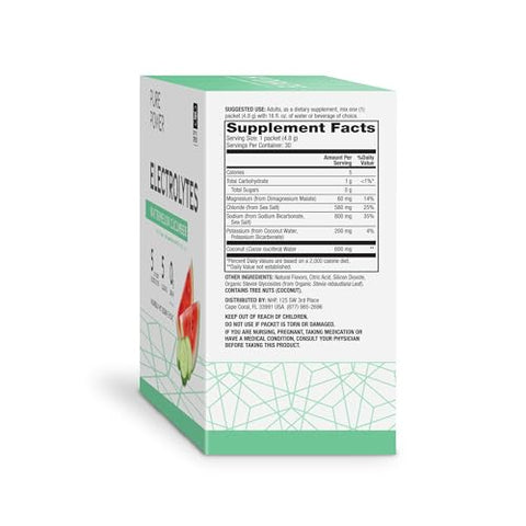 Pure Power Electrolytes – Sabor Melancia Pepino, 145,6g, 30 Porções, 5 Calorias e 0g Açúcar por Porção - Dr. Mercola