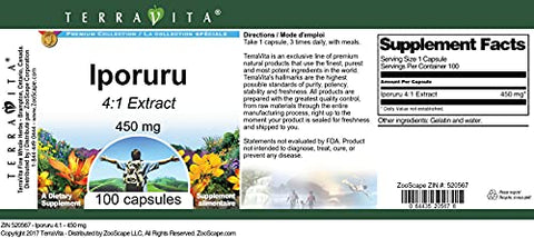 Terravita - Iporuru 4:1 – 450 mg (100 Cápsulas) – Marca Iporuru, Benefícios Naturais