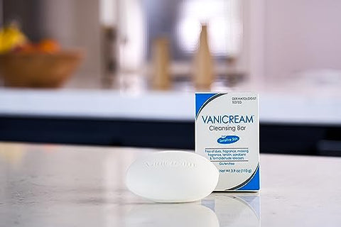 Cleansing Bar | Livre de Fragrâncias, Glúten e Sulfatos | Para Pele Sensível | Limpa e Hidrata Suavemente, 3,9 Ounce (Embalagem com 12 Unidades) | Marca Vanicream - Vanicream