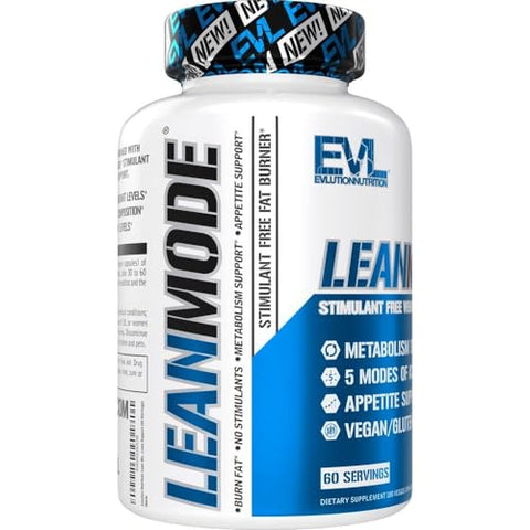 Evlution - EVL Weight Loss Support Pills – LeanMode com Extrato de Café Verde, CLA e Garcinia – Suporte Premium para Perda de Peso, Metabolismo e Queima de Gordura para Homens e Mulheres