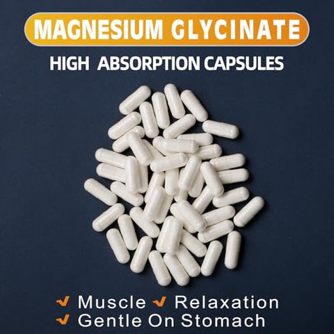 DANEW PRO - Magnésio Glicinato 400 MG por Porção 100%% Quelado para Alta Absorção, Suave no Estômago, Não-OGM, 180 Cápsulas Vegetarianas