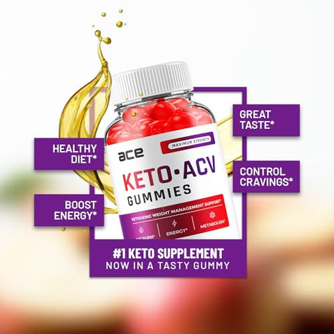 Indelo - (3 Pacotes) Gomas Ace Keto ACV – Fórmula Avançada Ace Keto Plus ACV Gummies Vinagre de Maçã Ace ACV, Gerenciamento de Peso, Suplemento Dietético Avaliações Homens Mulheres (180 Gomas)