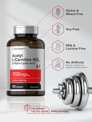 Acetyl L Carnitine HCL: Suplemento para energia e metabolismo – 100g - Horbäach