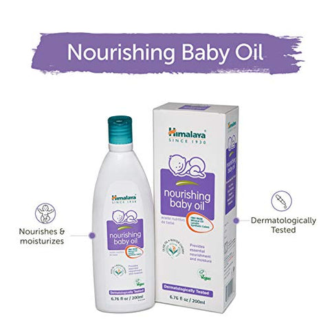 Óleo de Bebê Nourishing Himalaya, Leve – 100ml | Hidratação e Cuidado para a Pele do seu Bebê