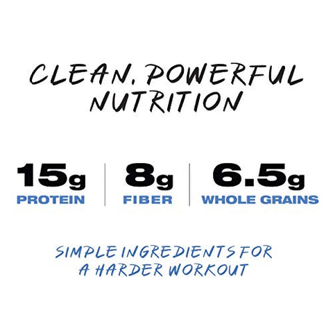 Barra Ready CLEAN, 15g de Proteína, 8g de Fibra, 6.5g de Grãos Integrais, Sem GMO, Chocolate Amargo Coco Amêndoa, 53g, Pack com 12 Unidades