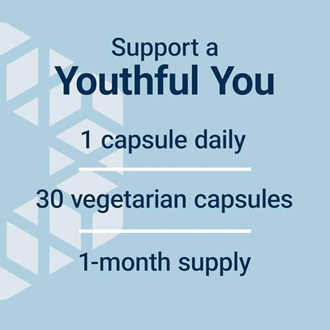Essential Youth L-Ergothioneine – Promove Longevidade | 60 cápsulas | 250mg | Antioxidante Potente - Life Extension