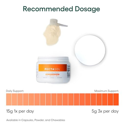 EcoNugenics - PectaSol Modified Citrus Pectin – 150g em Pó – Saúde Total do Corpo para Apoiar o Coração, Sistema Imunológico e Resposta Inflamatória