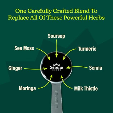 Serene herbs - Bitter de Graviola Líquido com Folhas de Graviola para Saúde Intestinal – 100ml