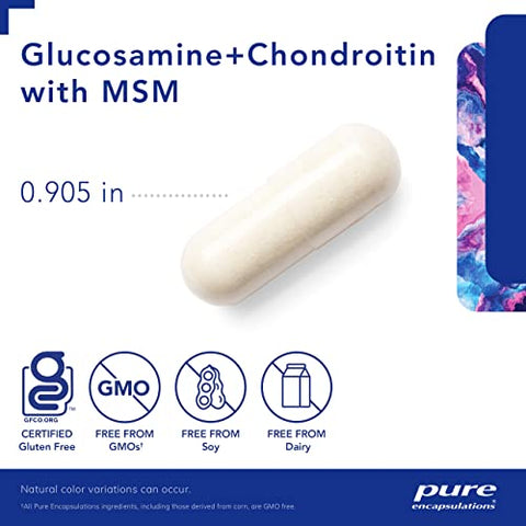 Glucosamina Condroitina com MSM – Suporte para a Saúde das Articulações - Pure Encapsulations