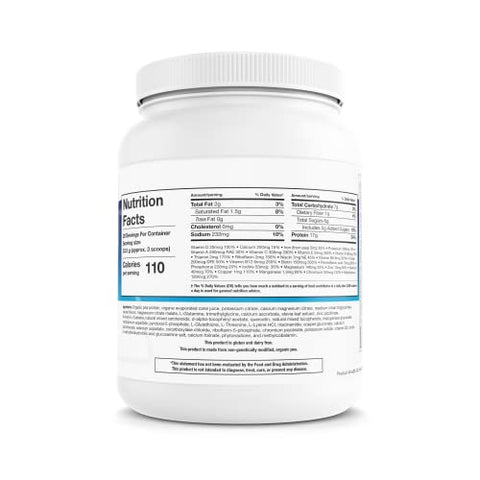 NutriClear® – Pó. Suporte Nutricional para Desintoxicação e Limpeza Metabólica. Composição Corporal Saudável. Glutationa. 17g Ervilha Orgânica, Cadeia Média - Biotics Research