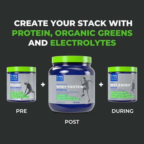 Tony Horton Proteína Whey de Alta Performance com 3000 MG de HMB, Sem Adição de Açúcar, Não-OGM, Livre de Hormônios e Antibióticos, 15 Porções (Baunilha – Nova Fórmula) - POWERLIFE