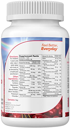 Kids Multivitamínico – Comprimido Mastigável – Vitaminas Diárias Completas para Crianças – Contém 20 Minerais – 60 Comprimidos - Zahler