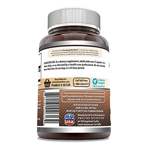 Amazing Nutrition - Amazing Formulas Cápsulas de Cafeína | 200 mg | 240 Unidades | Não-OGM | Sem Glúten | Fabricado nos EUA