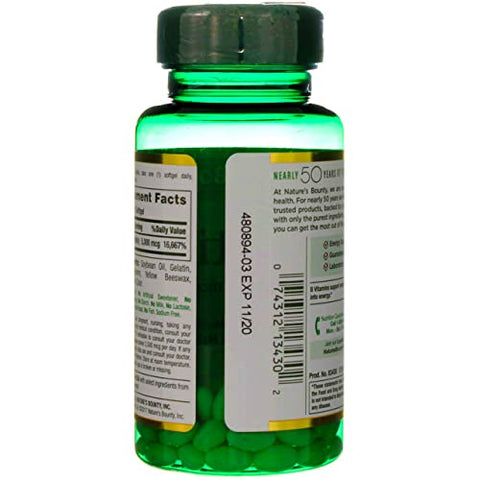 Nature's Bounty - Nature’s Bounty Biotina 5000 mcg Cápsulas Líquidas 72 un (Pacote com 5) – Comprar Online | Nature’s Bounty