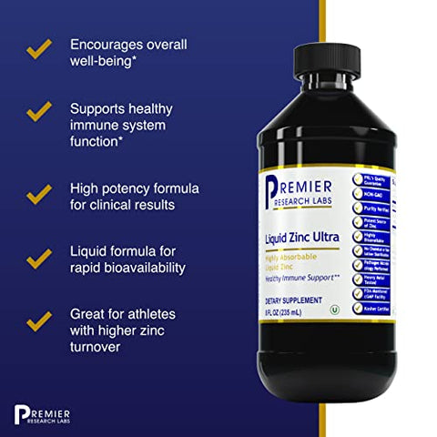 Zinco Líquido Ultra – Suporte Imunológico – 30ml - Premier Research Labs