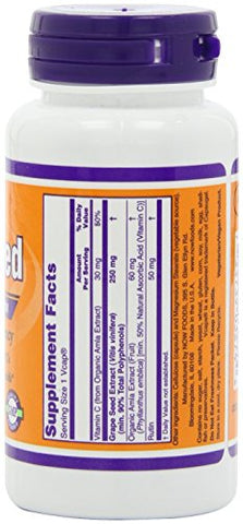 NOW Foods - Grape Seed 90 VegiCaps – Embalagem com 2 – Sementes de Uva – 180 Cápsulas Vegetais