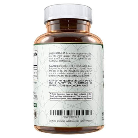 Ácido R-Lipoico 300MG, 120 Cápsulas Veganas – Suporte à Energia Celular e Proteção Antioxidante – Livre de Glúten, Não-OGM, Suplemento de R-ALA Estabilizado – Fornecimento de 4 Meses - Vegan Labs