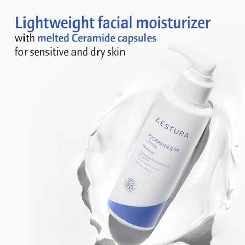 ATOBARRIER365 Loção de Ceramida | Hidratante Facial Leve para Pele Normal a Seca para Homens e Mulheres | 150ml, 5.07 oz - AESTURA