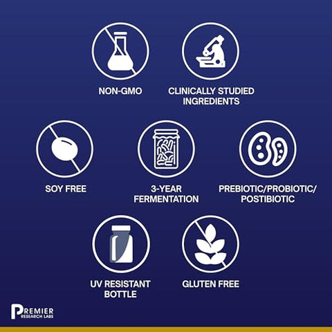 Probiotic Caps – Pré, Pro e Pós-Bióticos – para Saúde Intestinal e Digestiva - Premier Research Labs