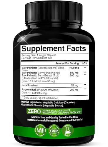 X Gold Health - X Gold Saúde Suplemento de Saw Palmetto para Próstata em Homens | Casca de Pygeum | Suplemento de Beta Sitosterol | Fórmula Potente 3X | Função Urinária Próstata | Bloqueador de DHT para Crescimento Capilar | 4