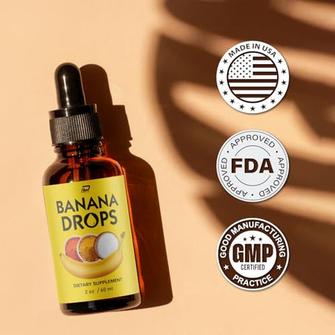 Indelo - Banana Drops – Fórmula Líquida de Suporte Sanguíneo, Suplemento Líquido 100% Natural para a Saúde, Fórmula Extra Forte Oficial Banana Drops, Avaliações BananaDrops (Pacote com 5)