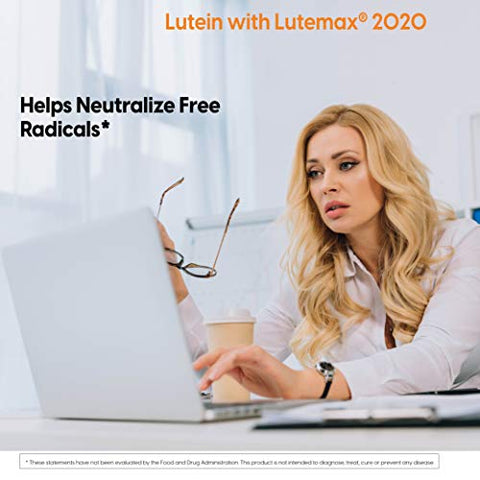 Doctor's BEST - Doctor’s Best Lutein com Lutemax, Livre de Transgênicos, Sem Glúten, Sem Soja, Saúde Ocular, 20 mg, 180 Softgels