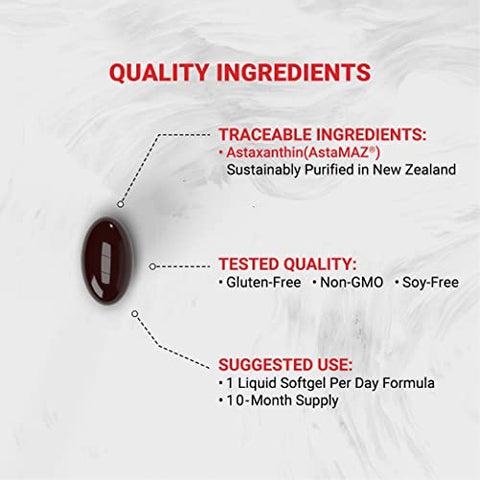 Astaxantina Naturalis da Nova Zelândia | Microalgas Sustentáveis | Não-OGM, Sem Soja | 100% Natural | 30g