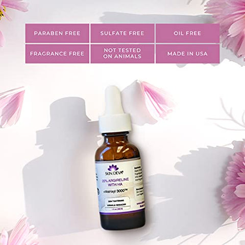 Serum Argireline 20%% com Matrixyl 3000 Ácido Hialurônico Puro Redutor de Rugas Profundas Anti Envelhecimento Tonifica a Pele e Estimula Peptídeos de Colágeno para o Rosto - SKIN DEVA