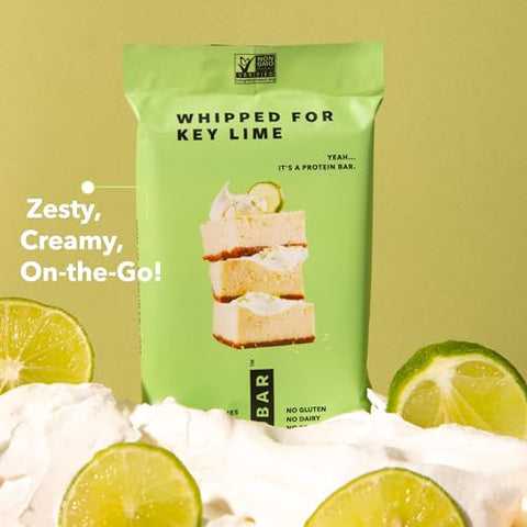 Barra de Proteína Vegana, Sabor Limão Siciliano, Sem Glúten, Proteína à Base de Plantas, Sem Laticínios, Não Transgênico, Sem Soja, Sem Álcoois Açucarados, 12g de Proteína, 12g de Fibra, 23g de Carboidratos, Prático para Levar - TRUBAR