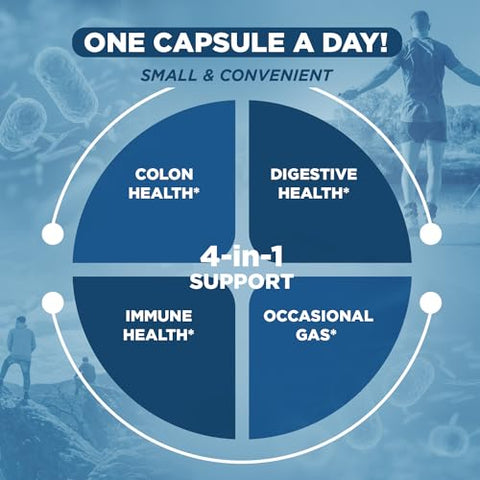 Probiótico Diário para Homens, 60 Bilhões de UFC, 60 Cepas Diversas, 7 Prebióticos Orgânicos, Suporte Imunológico, Alívio de Gases, Saúde Digestiva – Vital Flora - Vital Planet