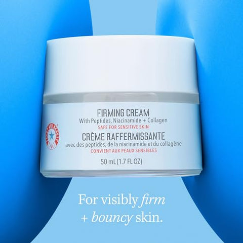 Creme Firmeza First Aid Beauty com Colágeno, Peptídeos e Niacinamida – Hidratante Facial Anti-Envelhecimento Dia e Noite – 50ml