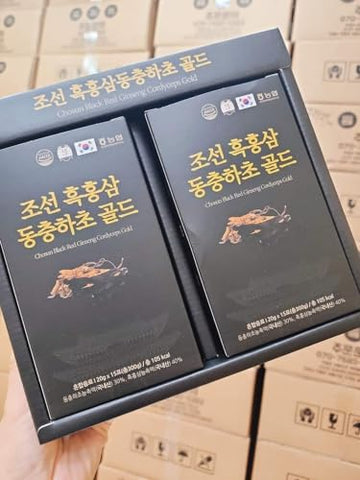 Generic - Ginseng Coreano Vermelho e Preto Cordyceps Gold 30 Sticks – Suplemento Herbal