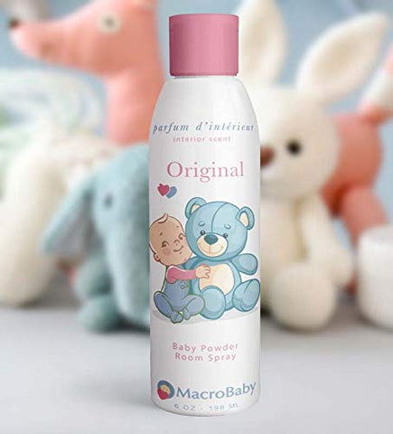 Macrobaby - Air Freshener MacroBaby – Spray para Quarto de Bebê, Fragrância de Talco em Spray, | 198ml (Pack com 2)
