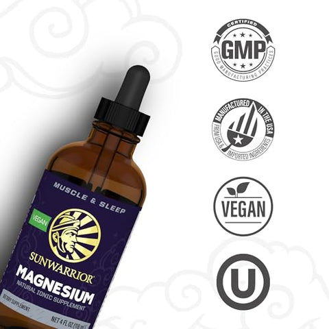 Magnésio Líquido Iônico Natural | Aditivo de Bebida com Minerais Traços para Apoiar Cérebro e Coração - Sunwarrior