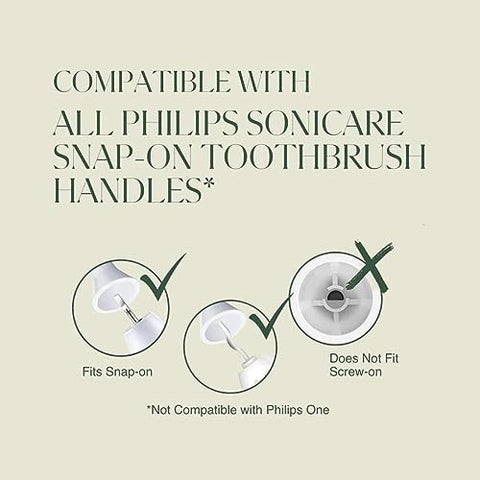 Plus Ultra - Cabeças de reposição para escova de dentes ecológica PLUS ULTRA, compatíveis com escova de dentes elétrica Phillips Sonicare, cerdas macias para dentes sensíveis – 3 cabeças de reposição por embalagem