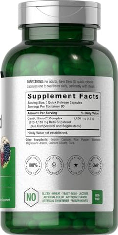 Beta Sitosterol 1200mg | 240 Cápsulas | Mega Força | Complexo de Esterois Vegetais | Sem OGM, Livre de Glúten | Horbäach Beta Sitosterol 1200mg | 240 Cápsulas | Mega Força | Complexo de Esterois Vegetais | Sem OGM, Livre de Glúten - Horbäach