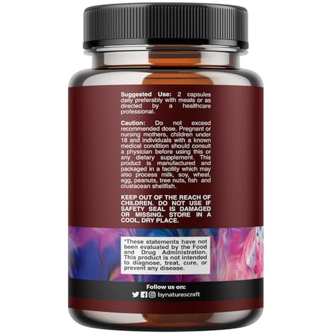 Natures Craft - Desintoxicação e Limpeza Ácido Úrico Vegano – Suporte Diário para Rins – Cápsulas de Extrato de Cereja Azeda com Mistura Herbal de Limpeza para Homens e Mulheres