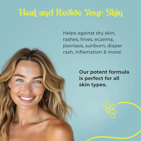 Buzzin Tallow - Bálsamo de Talo de Carne de Gado Criado a Pasto para Cuidados com a Pele – Creme Hidratante Facial – Eczema, Rosácea, Acne, Assaduras, Estrias, Psoríase – Cuidados Pós-Tatuagem: Cera de Abelha Orgânica Óleo de Jojoba – Adulto