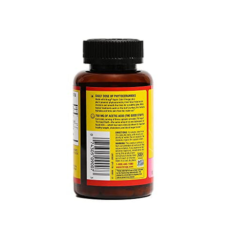 Cápsulas de Vinagre de Maçã e Fitoceramida – 750mg de Ácido Acético – Energia - Bragg