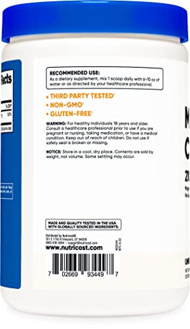 Magnesium Citrate Powder – Pó de Citrato de Magnésio (Sem Sabor, 500g) - Nutricost
