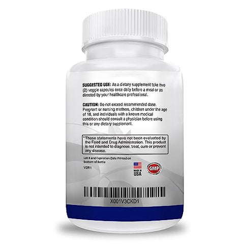 DR. MARTIN'S NUTRITION - Premium Magnesium Glycinate 425mg – 180 Cápsulas Veganas – Auxilia no Alívio do Estresse, Sono e Cãibras Musculares