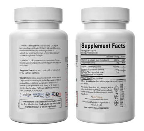 Lysine Immune Plus – Lip. Saúde comprovada para os lábios - Superior Labs
